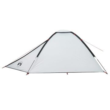 Cort camping cupolă 4 persoane alb, țesătură opacă, impermeabil - Img 7