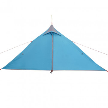 Cort de camping 1 persoane albastru, 255x153x130 cm, tafta 185T - Img 7