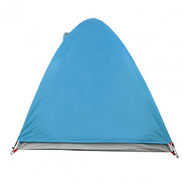 Cort de camping 2 persoane albastru, 254x135x112 cm, tafta 185T - Img 7