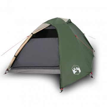 Cort de camping 2 persoane, verde, 264x210x125 cm, tafta 185T - Img 2