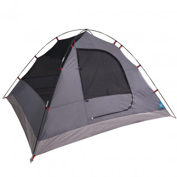 Cort de camping 3 persoane albastru, 240x217x120 cm, tafta 190T - Img 5