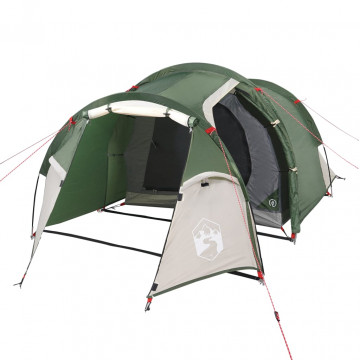 Cort de camping 3 persoane, verde, 370x185x116 cm, tafta 185T - Img 4