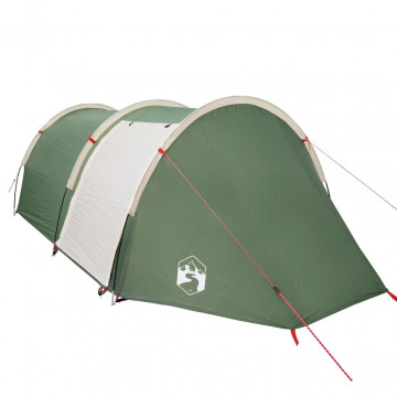 Cort de camping 4 persoane, verde, 405x170x106 cm, tafta 185T - Img 8