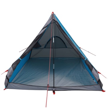 Cort de camping cu cadru A, 2 persoane, albastru, impermeabil - Img 8