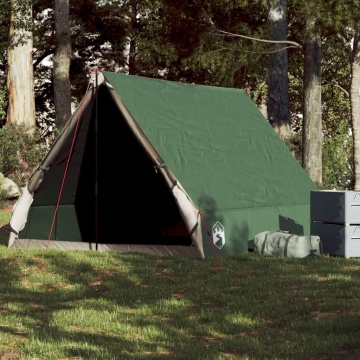 Cort de camping cu cadru A, 2 persoane, verde, impermeabil - Img 1