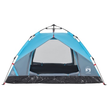 Cort de camping cupolă 2 persoane, setare rapidă, albastru - Img 6