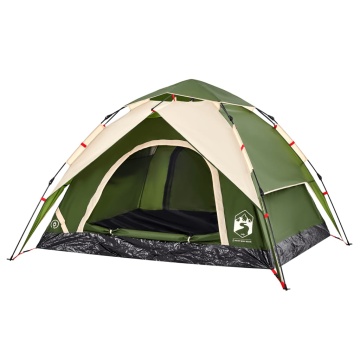 Cort de camping cupolă 3 persoane, setare rapidă, verde - Img 4