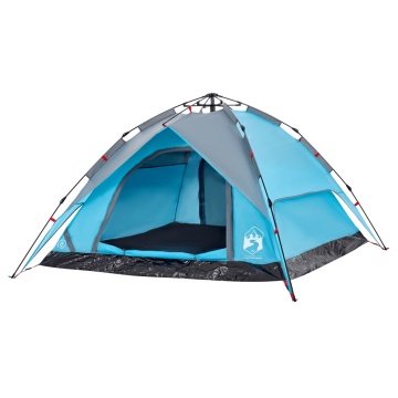 Cort de camping cupolă 4 persoane, setare rapidă, albastru - Img 8