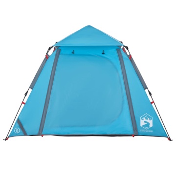 Cort de camping cupolă 4 persoane, setare rapidă, albastru - Img 5