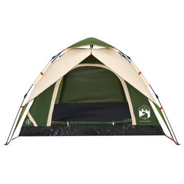 Cort de camping cupolă 4 persoane, setare rapidă, verde - Img 6