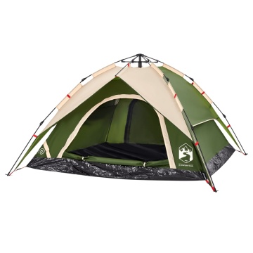 Cort de camping cupolă 4 persoane, setare rapidă, verde - Img 8