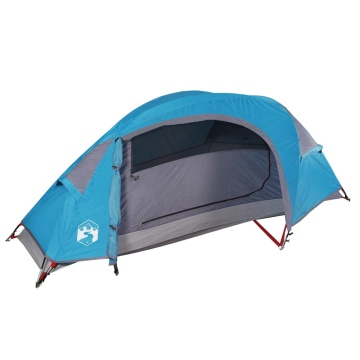 Cort de camping cupolă pentru 1 persoană, albastru, impermeabil - Img 4