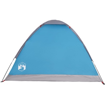 Cort de camping cupolă pentru 2 persoane, albastru, impermeabil - Img 7