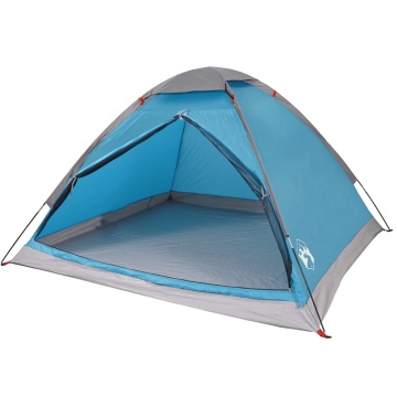 Cort de camping cupolă pentru 2 persoane, albastru, impermeabil - Img 4