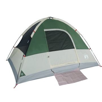 Cort de camping cupolă pentru 3 persoane, verde, impermeabil - Img 5