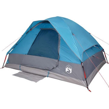 Cort de camping cupolă pentru 4 persoane, albastru, impermeabil - Img 4