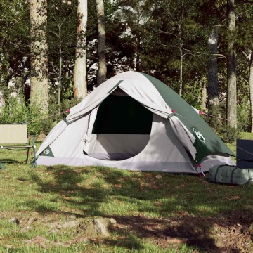 Cort de camping cupolă pentru 4 persoane, verde, impermeabil - Img 3