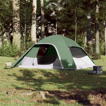 Cort de camping cupolă pentru 6 persoane, verde, impermeabil - Img 3