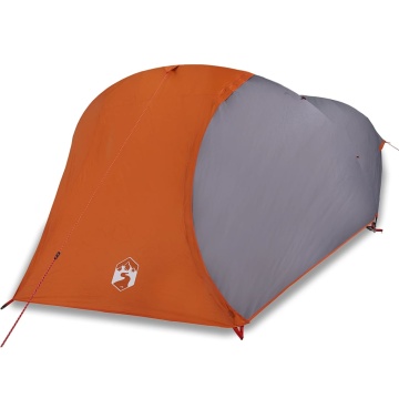 Cort de camping pentru 4 persoane, gri/portocaliu, impermeabil - Img 2