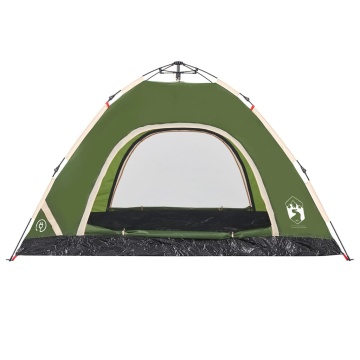 Cort de camping pentru 4 persoane, setare rapidă, verde - Img 7