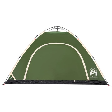 Cort de camping pentru 5 persoane, eliberare rapidă, verde - Img 5