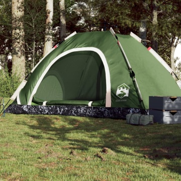 Cort de camping pentru 5 persoane, eliberare rapidă, verde - Img 1