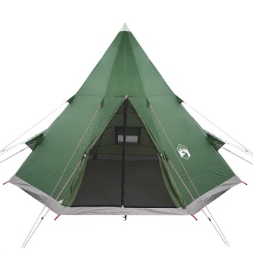 Cort de camping tipi pentru 4 persoane, verde, impermeabil - Img 8