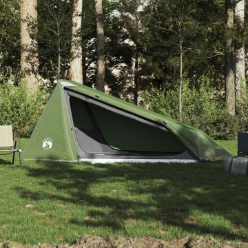 Cort de camping tunel pentru 1 persoană, verde, impermeabil - Img 3