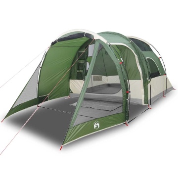 Cort de camping tunel pentru 4 persoane, verde, impermeabil - Img 2