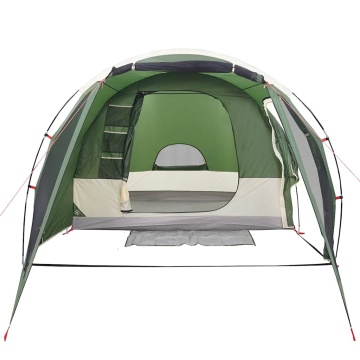 Cort de camping tunel pentru 4 persoane, verde, impermeabil - Img 6