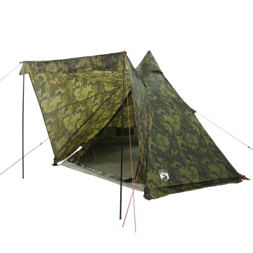 Cort de familie Tipi pentru 6 persoane, camuflaj, impermeabil - Img 3