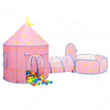 Cort de joacă pentru copii cu 250 bile, roz, 301x120x128 cm - Img 2