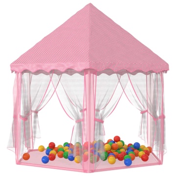 Cort de joacă Princess cu 250 de bile, roz, 133x140 cm - Img 2