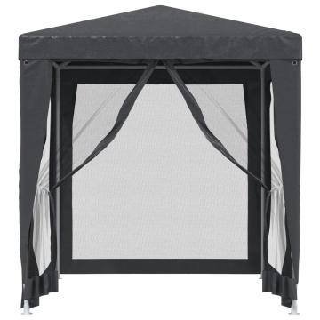 Cort de petrecere cu 4 pereți din plasă, antracit, 2x2 m, HDPE - Img 3