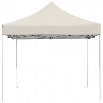 Cort de petrecere pliabil profesional, crem, 4,5x3 m, aluminiu - Img 4