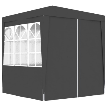 Cort de petrecere profesional cu pereți antracit 2x2 m 90 g/m² - Img 1