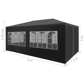 Cort pentru petrecere, antracit, 3 x 6 m - Img 7