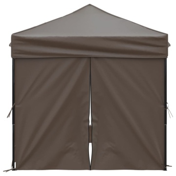 Cort pliabil pentru petrecere, pereți laterali, taupe, 2x2 m - Img 4