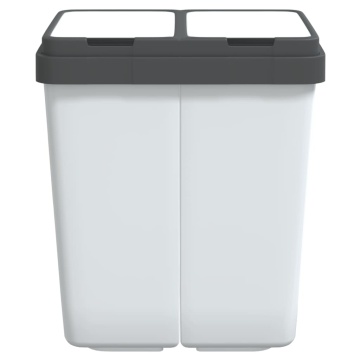 Coș de gunoi dublu, alb, 2x25 L - Img 3