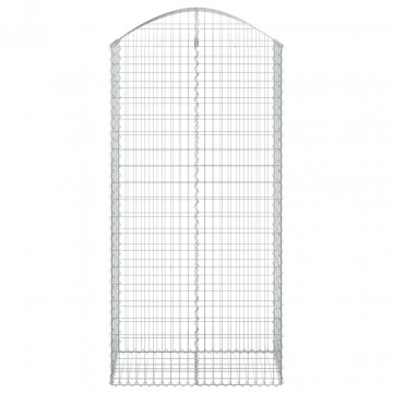 Coș gabion arcuit, 100x50x200/220 cm, fier galvanizat - Img 3