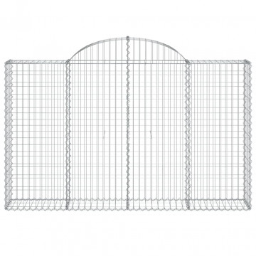 Coș gabion arcuit 200x30x120/140 cm fier galvanizat - Img 3