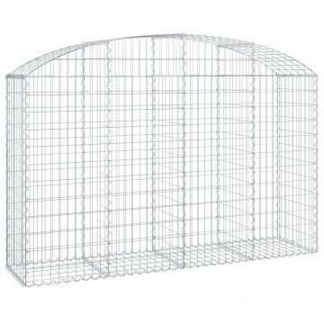 Coș gabion arcuit 200x50x120/140 cm fier galvanizat - Img 2