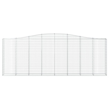 Coș gabion arcuit, 400x30x140/160 cm, fier galvanizat - Img 3