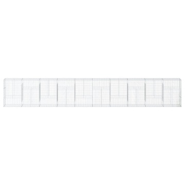 Coș gabion cu capac, 1000x50x150 cm, fier galvanizat - Img 3
