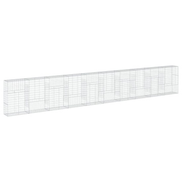 Coș gabion cu capac, 1000x50x150 cm, fier galvanizat - Img 7