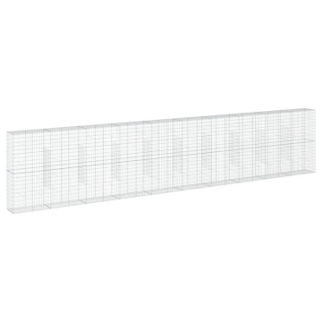 Coș gabion cu capac, 1000x50x200 cm, fier galvanizat - Img 2