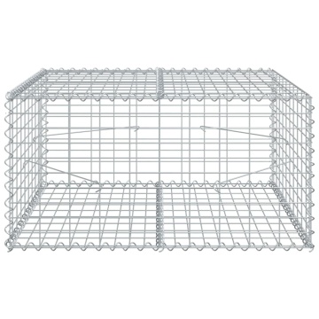 Coș gabion cu capac, 100x100x50 cm, fier galvanizat - Img 3