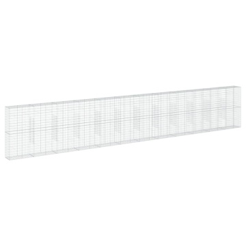 Coș gabion cu capac, 1200x50x200 cm, fier galvanizat - Img 7