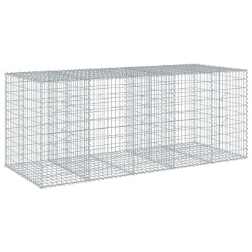 Coș gabion cu capac, 250x100x100 cm, fier galvanizat - Img 7
