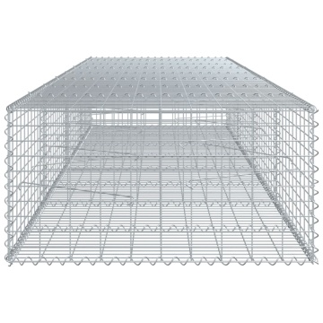 Coș gabion cu capac, 400x100x50 cm, fier galvanizat - Img 4